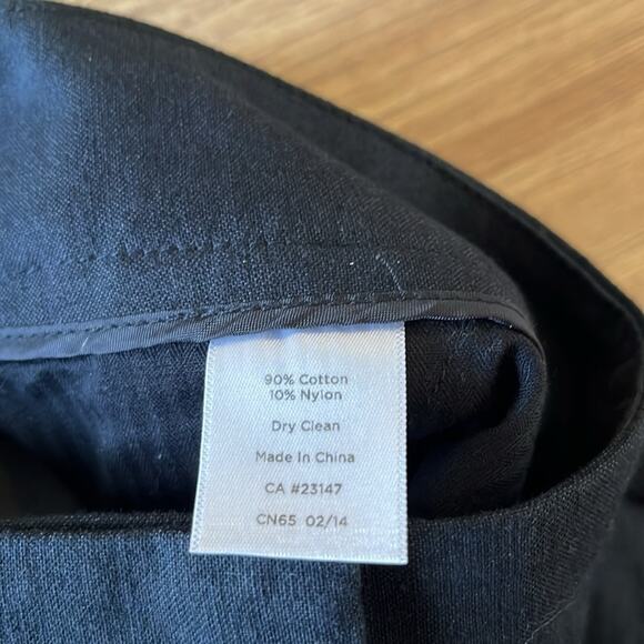 Talbots Curvy Fit Straight Leg Cropped Pants Size 10 Black White Stripes Detail - Picture 4 of 8